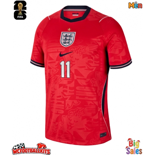 England Marcus Rashford #11 Replica Away Stadium Shirt World Cup 2026 Short Sleeve